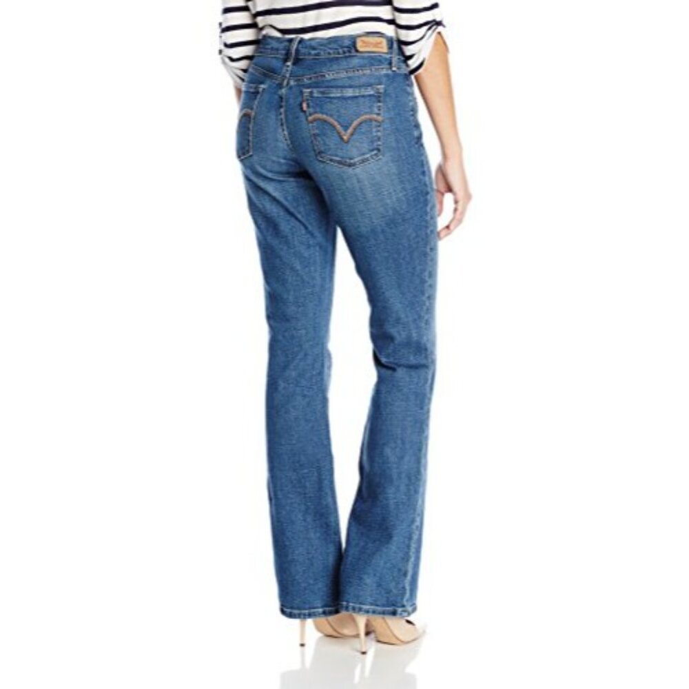 Levi's Women's 515 Classic Boot Cut Mid Rise Blue Jeans - Picture 6 of 10